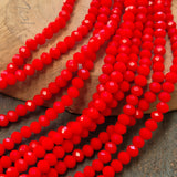 1 String 3mm Crystal Faceted  Rondelle Beads