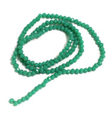 2mm Green Crystal Rondelle Faceted Beads 1String