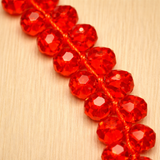 10x7mm Red Crystal Drop Faceted Beads 1 String