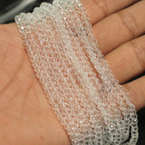 4mm Crystal Faceted Rondelle Beads Trans