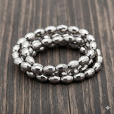 4x6mm Faceted Crystal Oval Metallic Beads