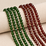 4mm Crystal Faceted Football Beads