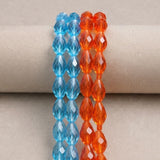 1 String, 12x8mm Faceted Crystal Drop Beads
