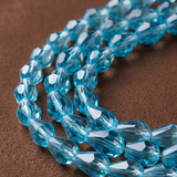 1 String, 12x8mm Faceted Crystal Drop Beads