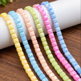 1 String 4mm Premium Faceted Cube Crystal Beads