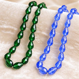 60 Pcs, 12x8mm Faceted Crystal Drop Beads