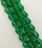 14x10mm Faceted Crystal Drop Beads