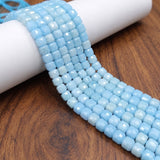 1 String 4mm Premium Faceted Cube Crystal Beads