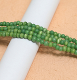 1 String 6mm Parrot Green Cat Eye Round Glass Beads
