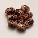 50 Pcs Ceramic Oval Beads 16x13 mm Brown