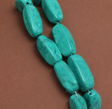 1 String Turquoise Synthetic Howlite Beads