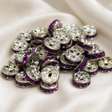 100 Pcs 8mm Rhinestone Spacer Beads