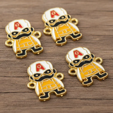 10 Pcs 21X16mm Enamel Charms
