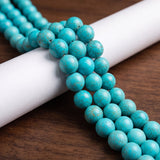 1 String 4-12mm Turquoise Howlite Round Beads