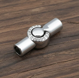 5 Pcs, Tube Cylinder Magnetic Clasps 24x11mm, 5mm Hole Size
