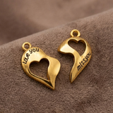 5 Pcs, Heart Magnetic Clasps 25x24mm