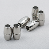 5 Pcs, Oval Magnetic Leather Cord Connectors Clasp 16x7mm, 3.75mm Hole Size