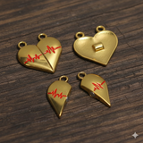 24x22mm Heartbeat Couple Magnetic Clasps
