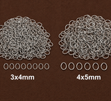 500 Pcs Steel Oval Jump Rings