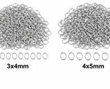 500 Pcs Steel Oval Jump Rings