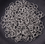 500 Pcs Steel Oval Jump Rings