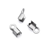 100 Pcs 5x4mm, Stainless Steel Cord Ends