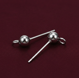 50 Pcs 4,6,8mm Ball, Steel Ball Earring Studs