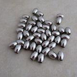 100 Pcs Steel Solid Oval Beads