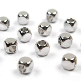 100 Pcs Steel Solid Hex Cube Beads