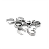 100 Pcs 7mm, Stainless Steel Pinch Bails