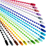 100 Pcs 4.5inch, 2mm Colored Tag Chains Opaque