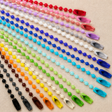 100 Pcs 4.5inch, 2mm Colored Tag Chains Opaque