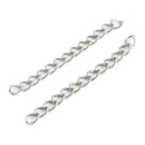 50 Pcs 2 Inch Steel Extender Chains, 4x3mm Link Size
