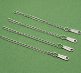 50 Pcs 2 Inch, Steel Extender Chains With Tag 3x2mm Link Size