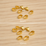 20 Pcs, Brass Pinch Bails