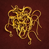 20 Pcs, 19x18mm Brass Ear Hooks