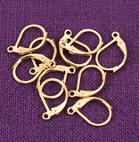 10 Pcs, 15x10mm Open Loop Lever back Earring Hooks