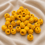 Cotton Thread Round Beads 12x8 mm