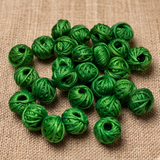 Cotton Thread Round Beads 12x8 mm