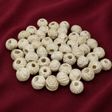 Cotton Thread Round Beads 12x8 mm