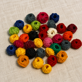100 Pcs 12X8mm Cotton Thread Round Beads MultiColor