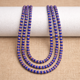 Chevron Designer Oval Beads Size 6x5 mm, Pack Of 2 StringS