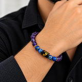 Aquarius Amethyst & Blue Stone Zodiac Bracelet