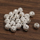 5 Pcs 4-5mm 92.5 Sterling Silver Round Beads