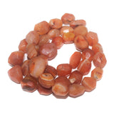 1 Sting, 19-28mm Tumble Faceted Carnelian Onyx Stone Beads