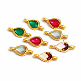 20 Pcs, 14x6mm Drop Kundan Connectors