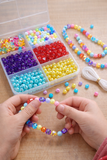 5 Kits, Acrylic Beads Multicolor DIY Kit With 1 Mtr Elastic Thread