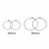 100 Pcs Steel Ear Hoops