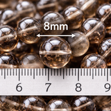 1 String 8mm Natural Smoky Quartz Gemstone Beads