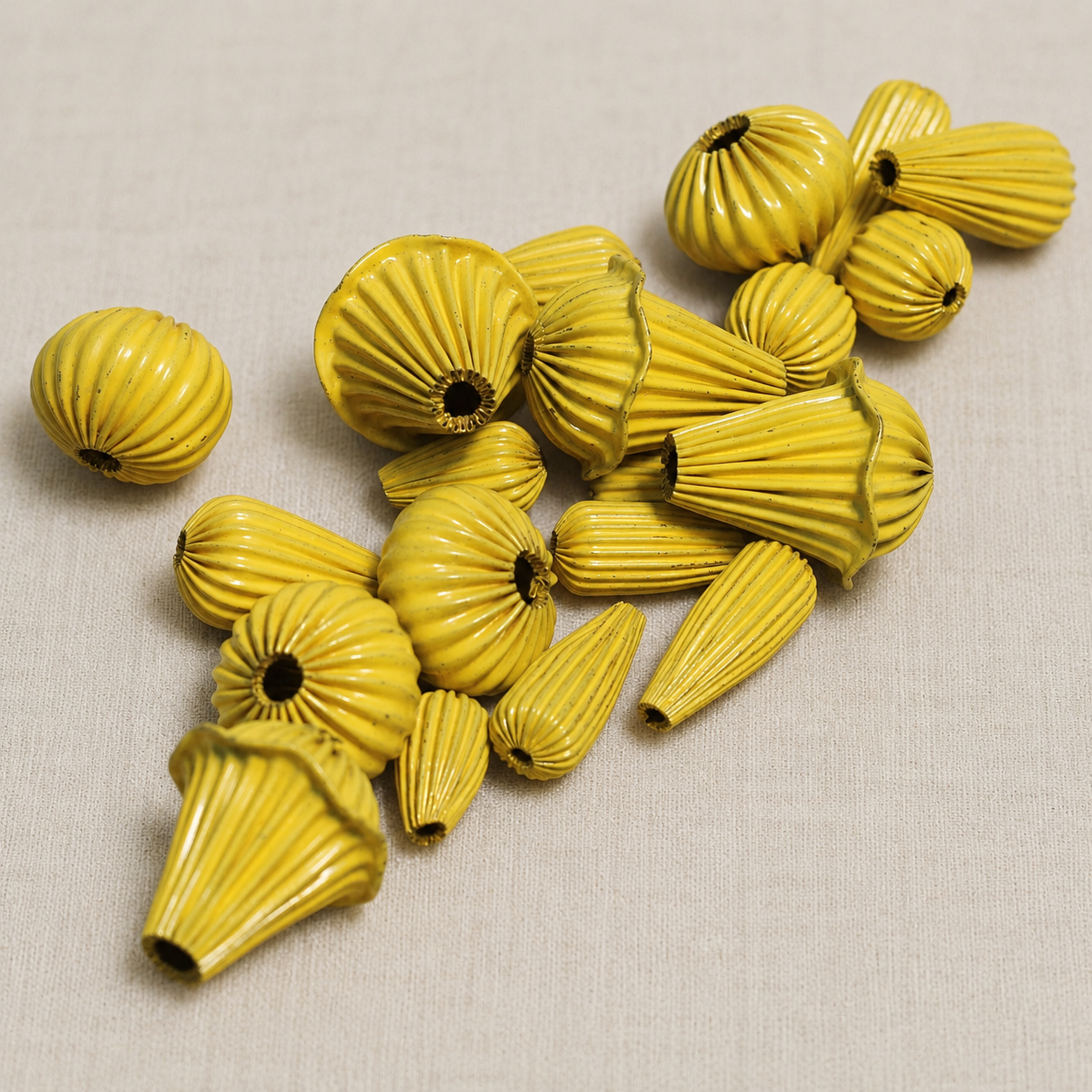 11-25 mm,Vintage Brass Beads, Assorted Shape And Sizes